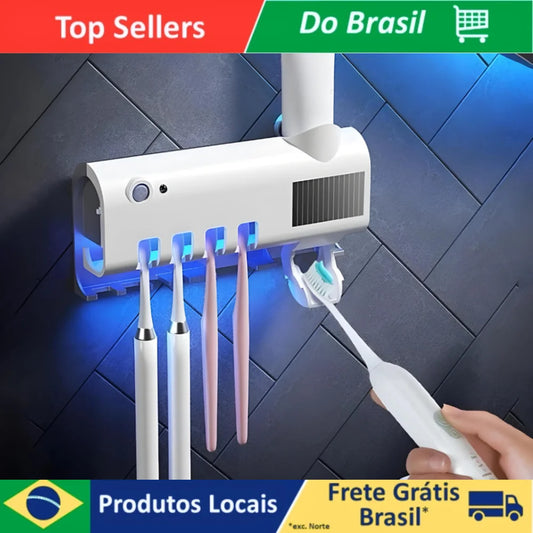 SUPORTE PARA ESCOVAS DE DENTES INTELIGENTE COM APLICADOR