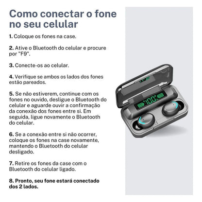 FONE DE OUVIDO F9-5 BLUETOOTH