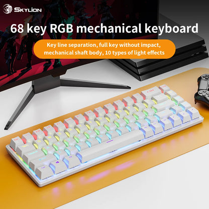 TECLADO MECÂNICO K68 RGB COM FIO