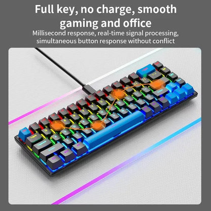 TECLADO MECÂNICO K68 RGB COM FIO